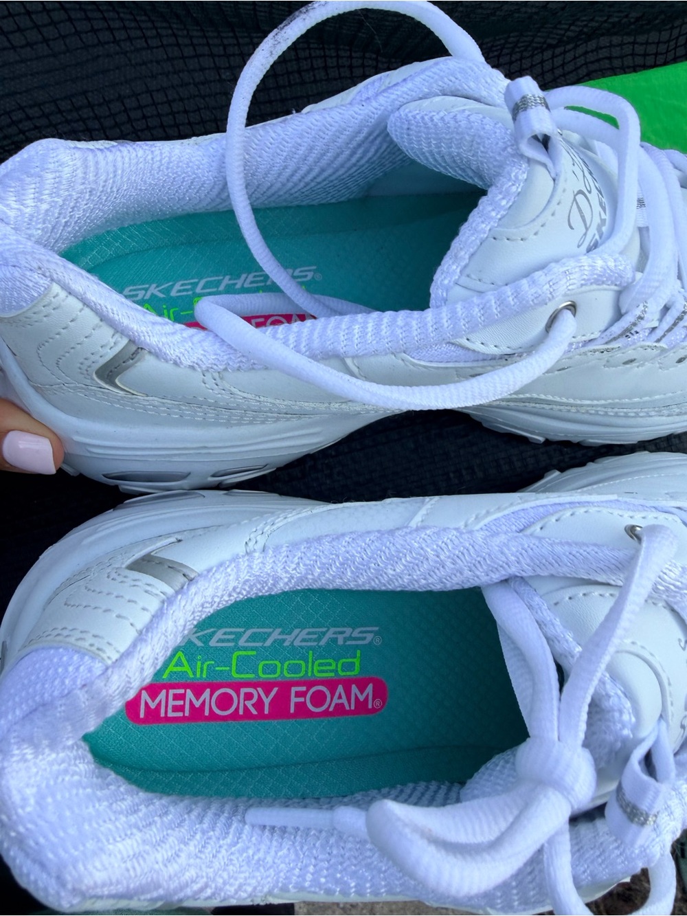 Skechers White D'Lites Women's Lace-Up Sneakers - Picture 5 of 8